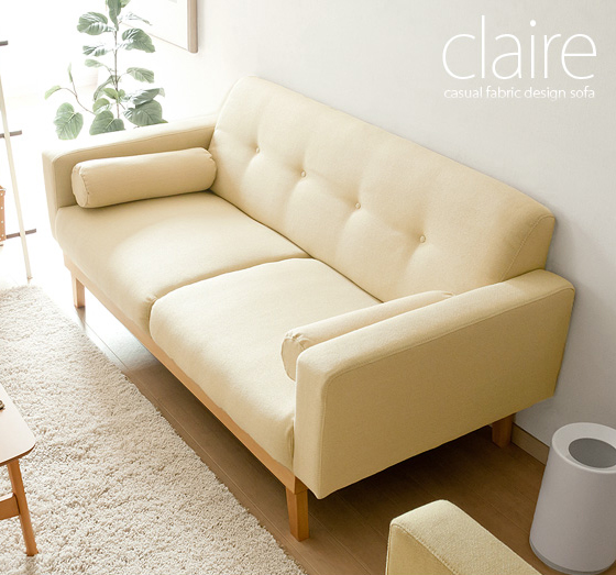 ファブリック2Pソファ Claire SOFA (クレアソファ)