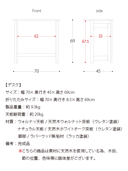 Re:CENO 折りたたみ式デスクセット Olaf[olaf-s] / ホワイト