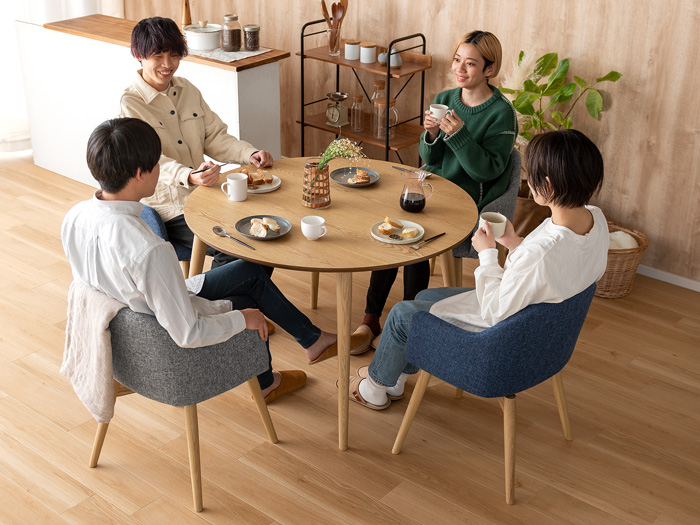 ウッドダイニング Calma(カルマ)円形テーブル回転式チェア3点セット｜北欧インテリア・家具の通販エア・リゾーム