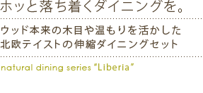 ホッと落ち着く伸縮ダイニングテーブルセット