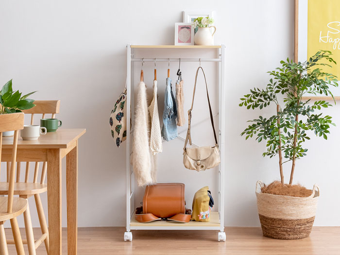 スリムマルチハンガーラック FAVORI(ファボリ)幅57×高さ120cm キッズ