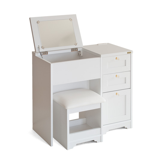ドレッサーanridresser 北欧インテリア 家具の, Linon Side Storage Vanity Set