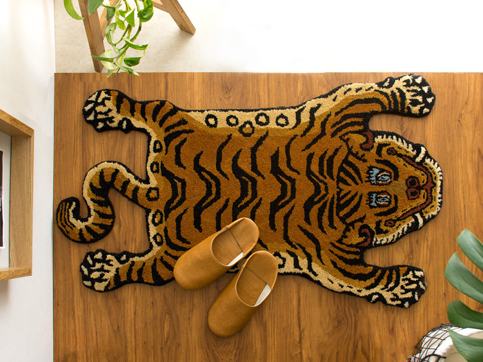 TIBETAN TIGER RUG(チベタンタイガーラグ) Mサイズ 75×130cm 【公式】 エア・リゾーム インテリア・家具通販