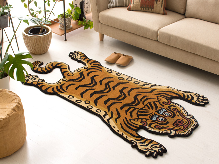 TIBETAN TIGER RUG(チベタンタイガーラグ) Sサイズ 60×100cm 【公式】 エア・リゾーム インテリア・家具通販