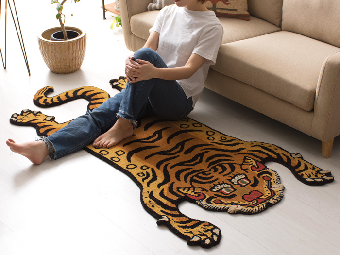 TIBETAN TIGER RUG(チベタンタイガーラグ) Sサイズ 60×100cm 【公式】 エア・リゾーム インテリア・家具通販