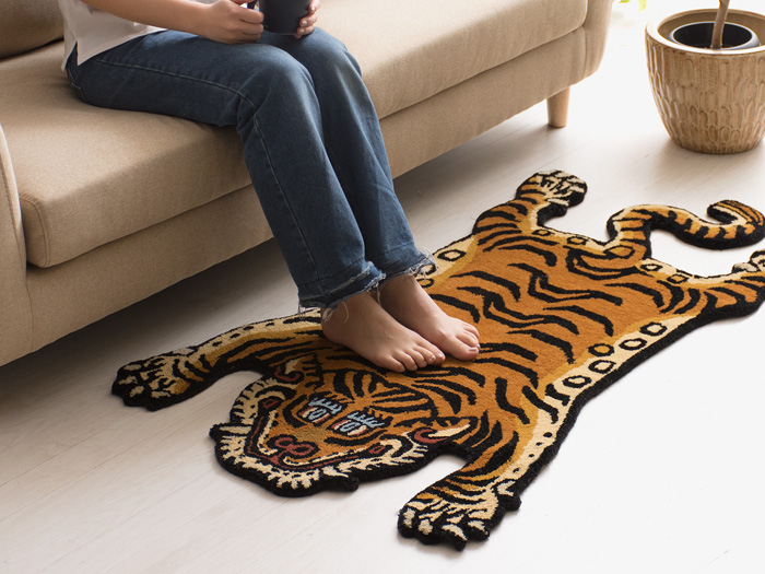 TIBETAN TIGER RUG(チベタンタイガーラグ) Sサイズ 60×100cm 【公式】 エア・リゾーム インテリア・家具通販