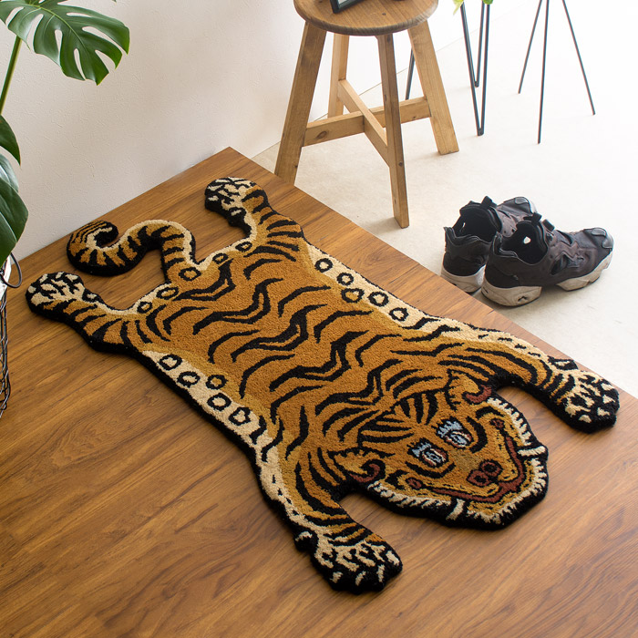 TIBETAN TIGER RUG(チベタンタイガーラグ) Sサイズ 60×100cm 【公式】 エア・リゾーム インテリア・家具通販