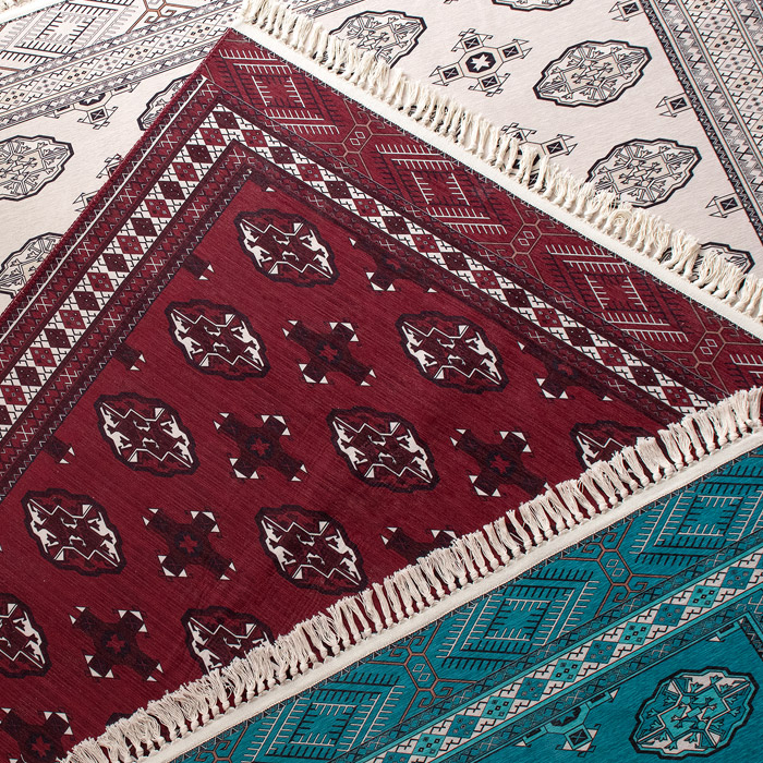手織り絨毯風デザインラグ　TURKMEN　RUG〔トルクメンラグ〕　長方形 130×190cm