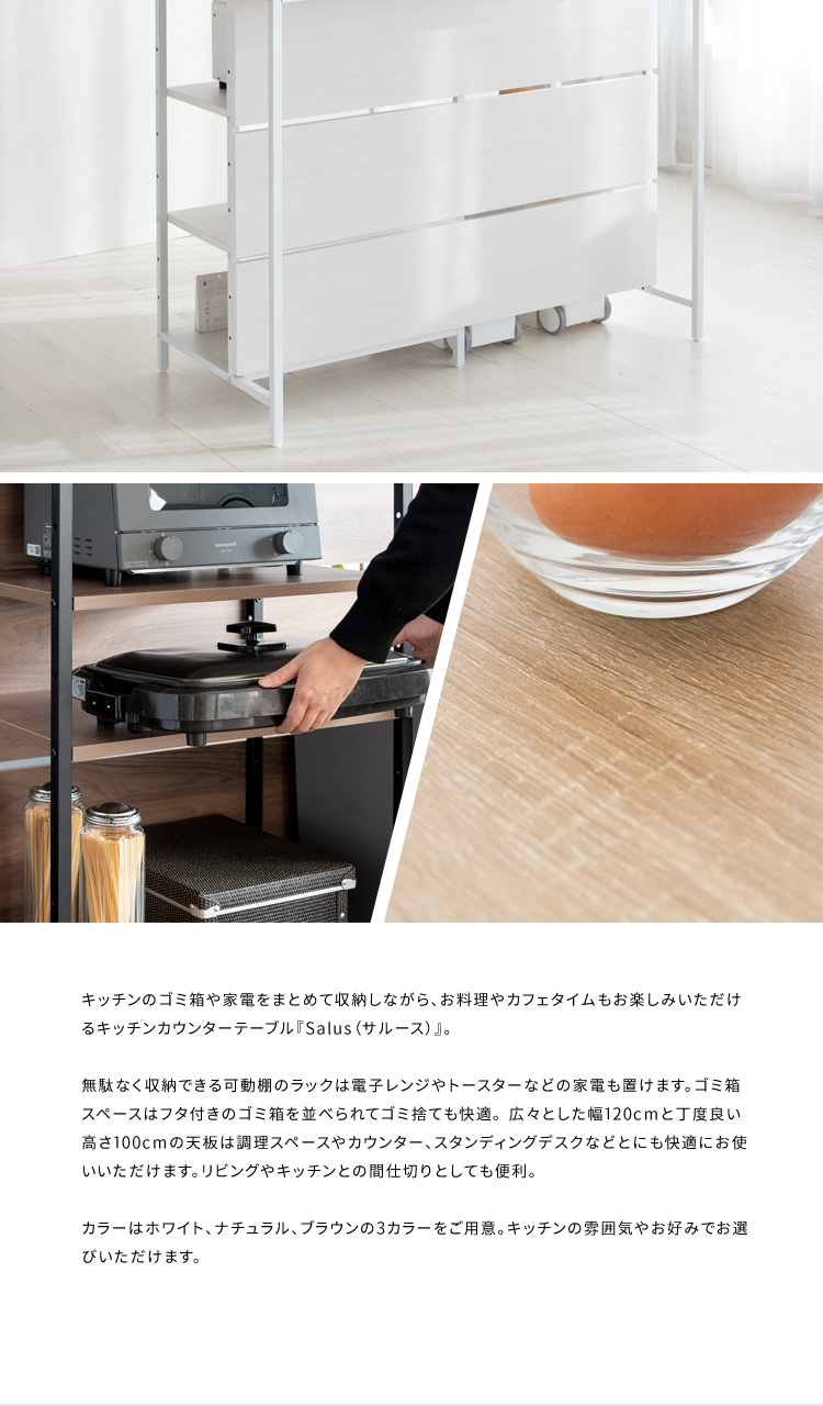 キッチンカウンターテーブル Salus (サルース) | 家具・インテリア通販