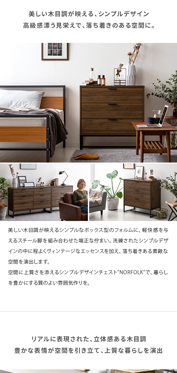 Air Rhizome Interior NORFOLK CHEST チェスト NORFOLK CHEST(ノーフォークチェスト) 120cm幅 | 家具・インテリア通販