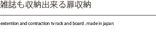 雑誌も収納出来る扉収納