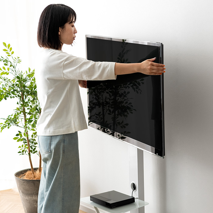 テレビスタンド 壁寄せ 32から55インチ対応 EEX-TVS008