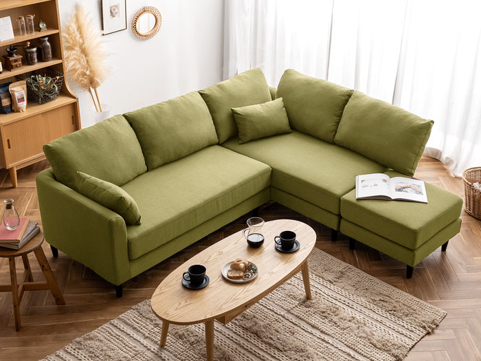 グリーンのソファ