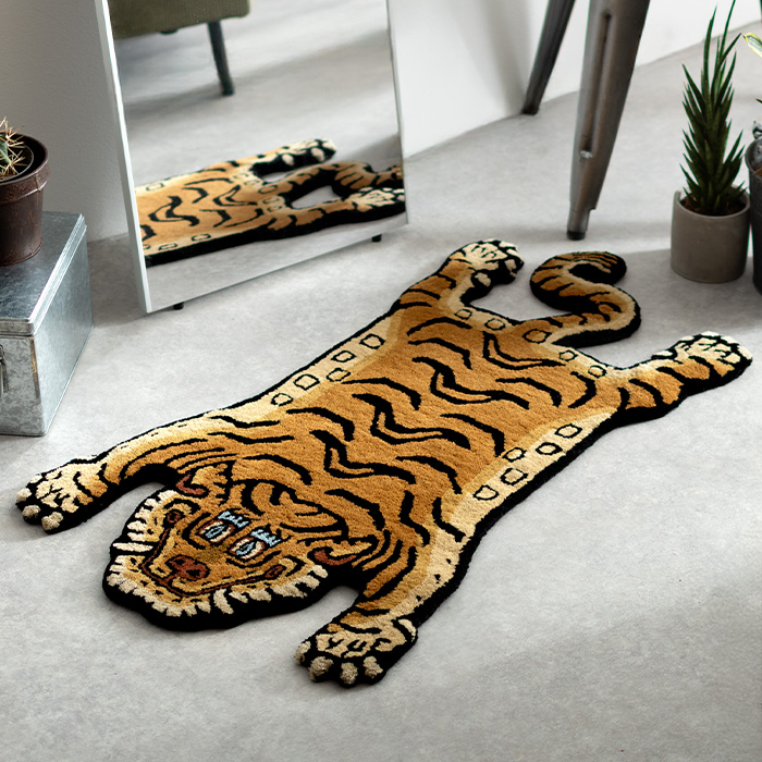 TIBETAN TIGER RUG(チベタンタイガーラグ) SSサイズ 50×85cm