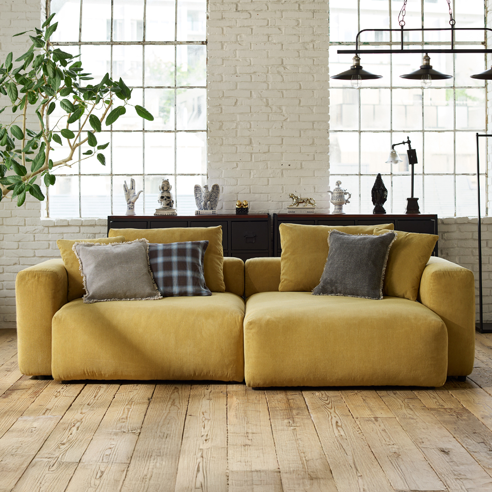 ユニットソファ SOLVE(ソルヴェ) 2点セット(Rソファ+Lソファ)