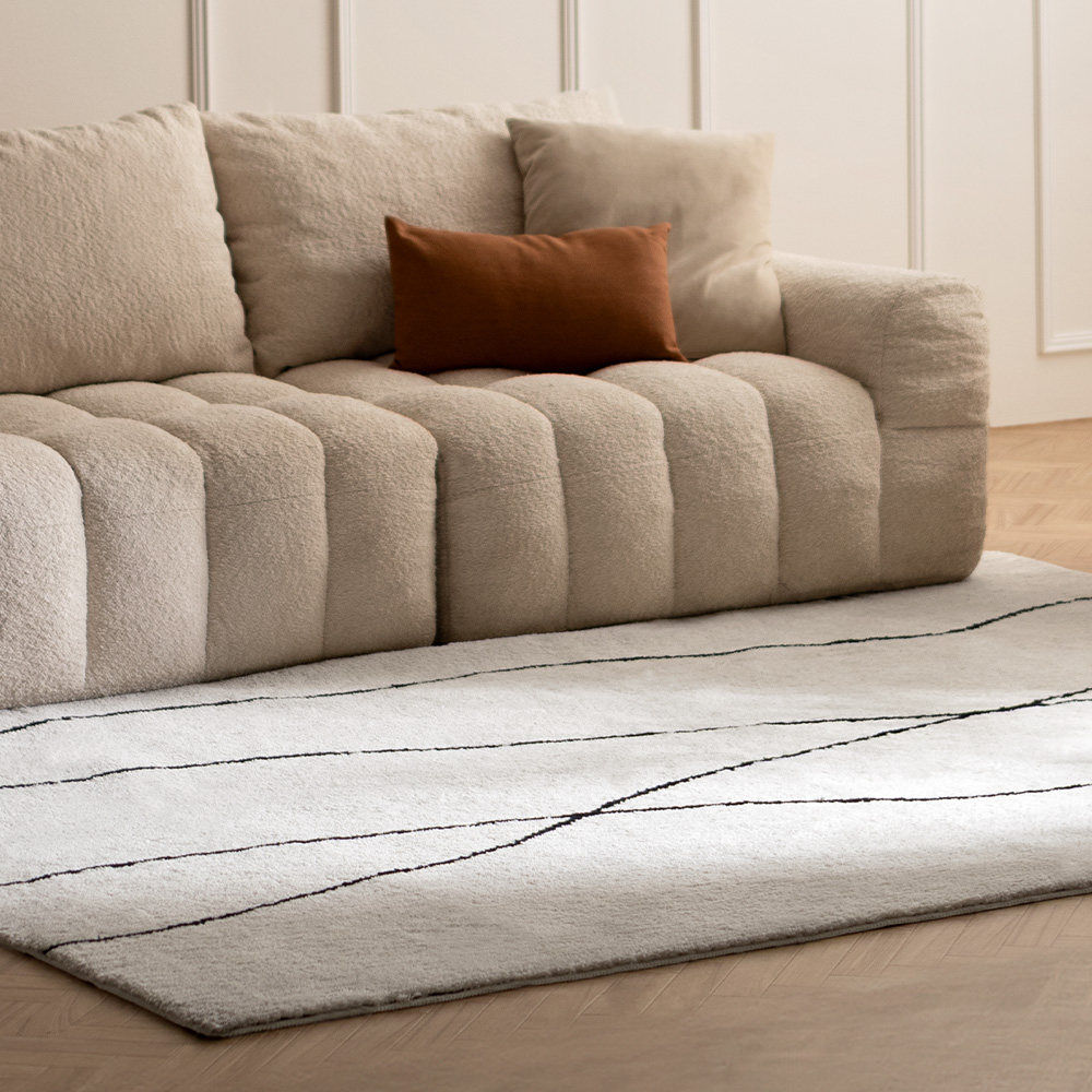 洗えるマイクロファイバーラグCurly(カーリー)200×250cm