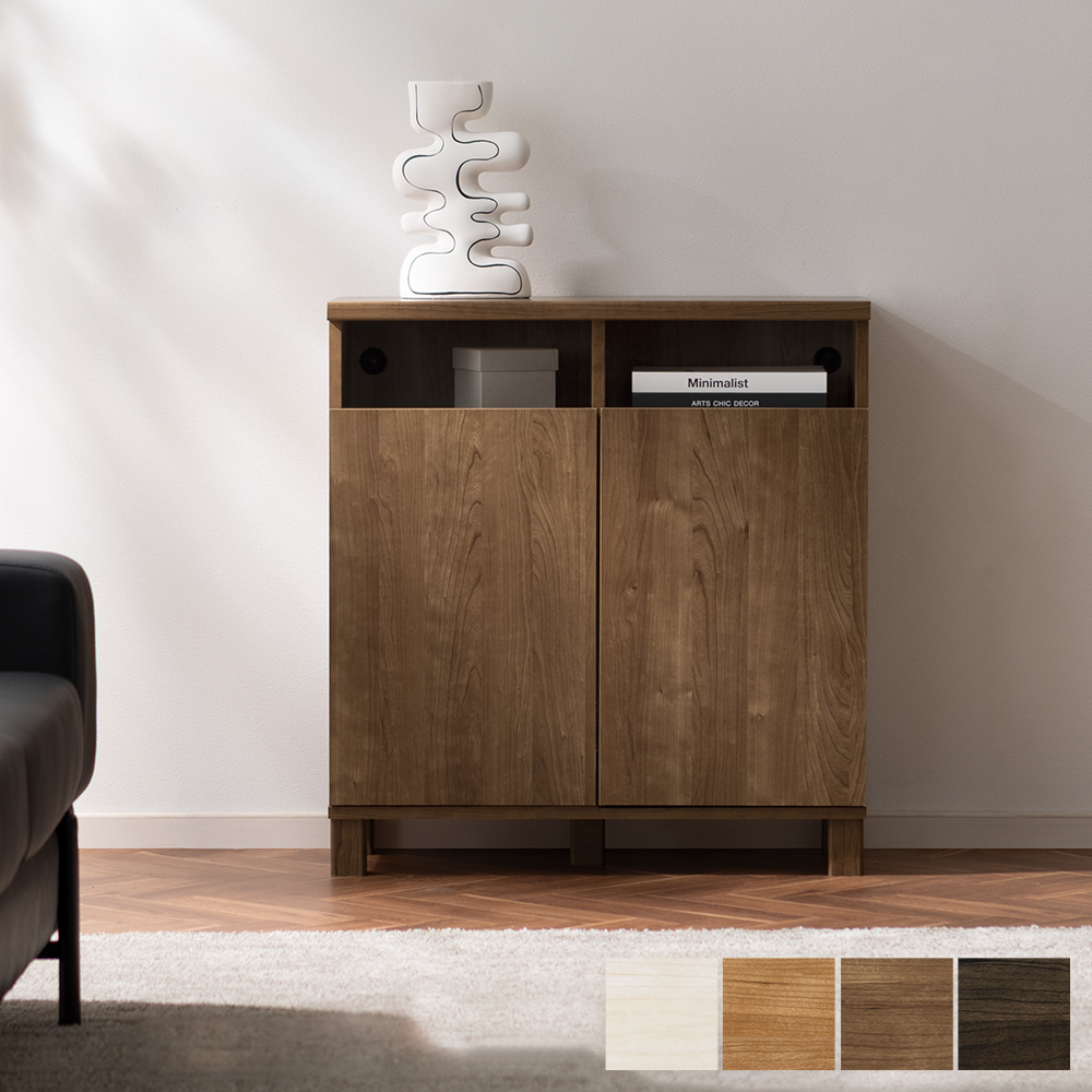 スリムキャビネット Norel(ノレル)幅74cm 上部オープンタイプ