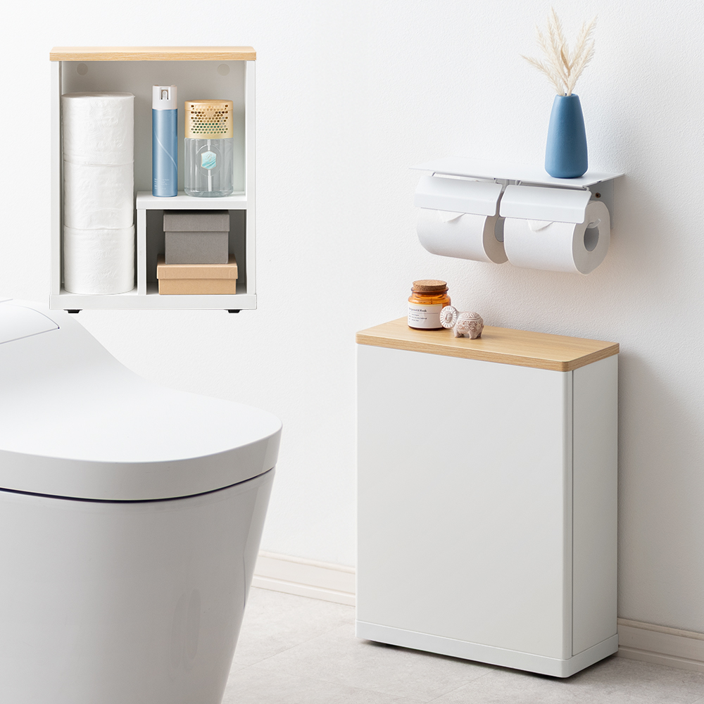 スリムトイレワゴン Laurie(ローリー)　ロータイプ