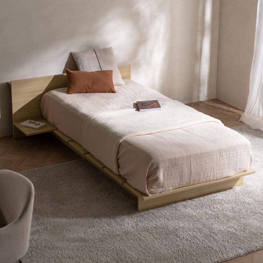 サイドテーブル付きベッド Torne(トルネ)ベッドフレーム+マットレスセット