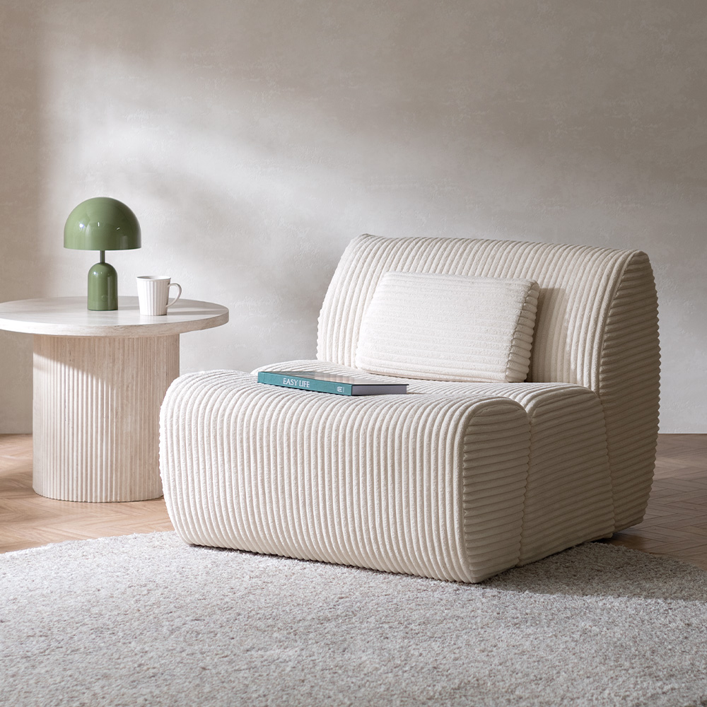 コーデュロイ生地のマシュマロソファ Mallow(マロウ)　本体単品