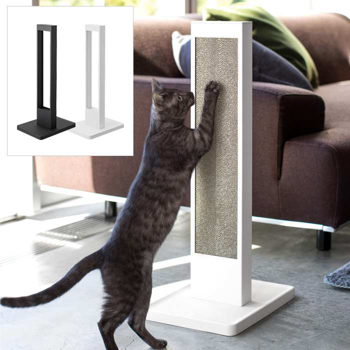 猫用爪とぎスタンド ペット用品 tower〔タワー〕 ブラック ホワイト
