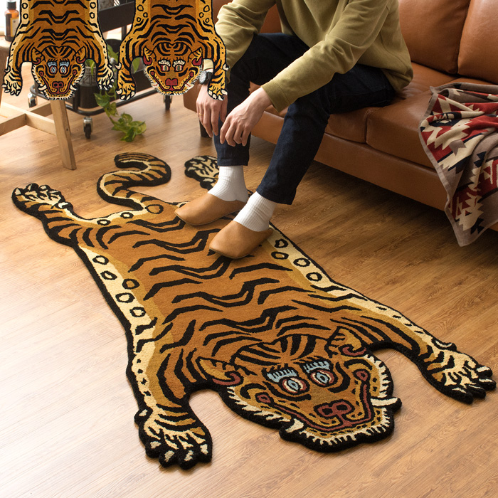 TIBETAN TIGER RUG(チベタンタイガーラグ) Lサイズ 90×160cm