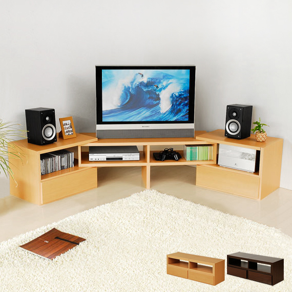 コーナーで使える伸縮テレビ台