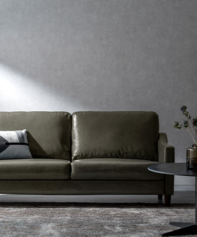 おしゃれで人気な革・合皮・レザーソファ(グリーン)。家具・インテリア通販