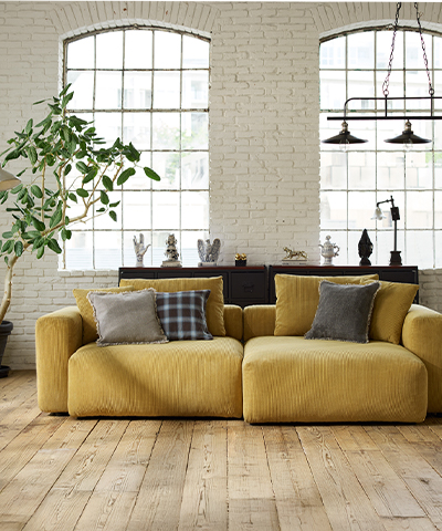 2.5Pソファ バイカラー 幅160 2人掛け ソファ ブラウン ブークレ 布地