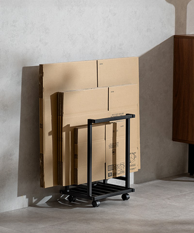 スリムドレッサー Luereキャスター付き ダンボールストッカー NAFTO