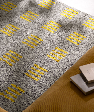 スクエアドットシャギーラグ Ordra(オルドラ) 135x200cm