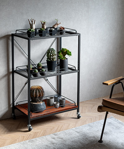 ヴィンテージ調ボタニカルラック BILLS(ビルズ)70cm幅