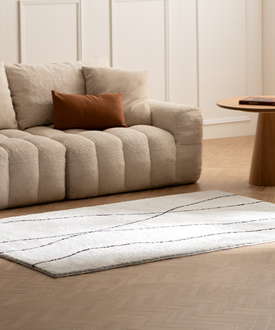 ラグマット リビングマット 約115cm × 約178cm クローバー　Ⓣ ラグマット リビングマット 約115cm × 約178cm クローバー