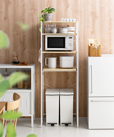 EERINESS キッチン収納ラック、キッチン収納ラック、カウンタートップ