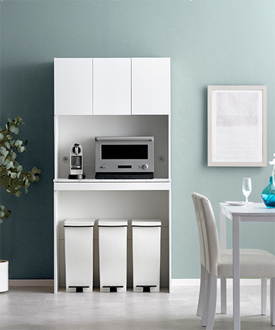 スライド収納付きキッチンボード Stilo