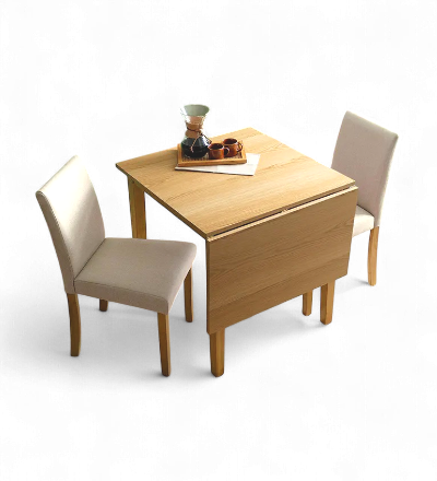 2人用 伸縮ウッドダイニング <br>WEST 3点セット