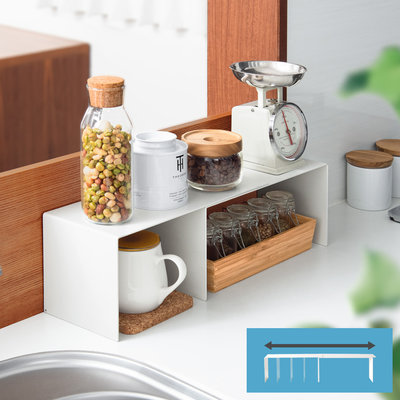 伸縮コの字ラック PiTTA[ピッタ] (奥行き14cmタイプ)