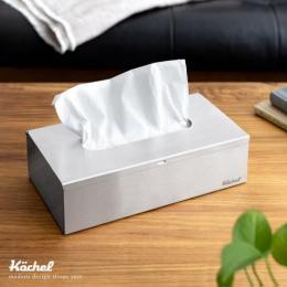 Kochel〔ケッヘル〕 2wayティッシュケース シルバー(ヘアライン仕上げ)  壁掛け可(ネジ) ティッシュボックス ティッシュカバー 箱ティッシュ ステンレス スチール 高級 メンズライク おしゃれ シンプル   【送料あり】 詳細はこちら  