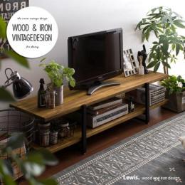 [幅150] ヴィンテージウッドTVボード Lewis〔ルイス〕  奥行44cm スタンダードタイプ  45V型対応 テレビ台 奥行スタンダード 西海岸 ブルックリン ヴィンテージ インダストリアル 【12/11(月) 9時まで大型セール対象】 