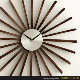 掛け時計 Flutter Clock 〔フラッタークロック〕  レトロ ミッドセンチュリー
