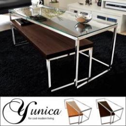 ガラストップ ネストテーブル yunica(ユニカ)