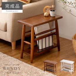 サイドテーブル ソファテーブル WENDY〔ウェンディ〕 ベッドサイド ディスプレイ 北欧 ヴィンテージ 天然木 アンティーク ブラウン ホワイト