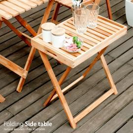 [幅51] 木製ガーデンテーブル カフェ Folding garden side table〔フォールディングサイドテーブル〕   テーブル単体販売となっております。   