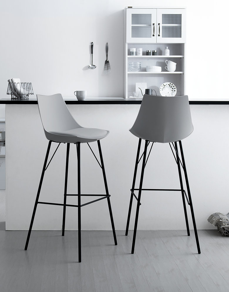 カウンターチェア バーチェア シンプルチェア デザイン 背もたれ 足置き付き 2025NEW 無垢材チェア ファブリックチェア &frasl;カウンター