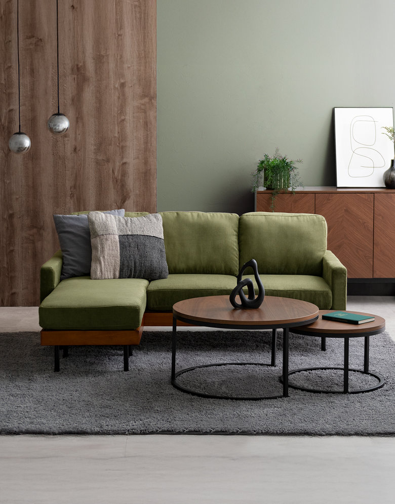 KEYUCA ソファ 布張り 2.5人掛け カールシリーズ シンプル d4484 人気