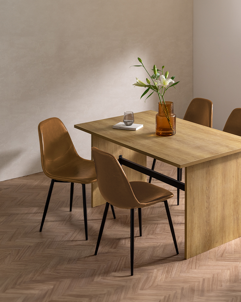 ダイニングテーブル Palen(パレン)・ダイニングチェア HOWARD CHAIR (ハワードチェア) 5点セット