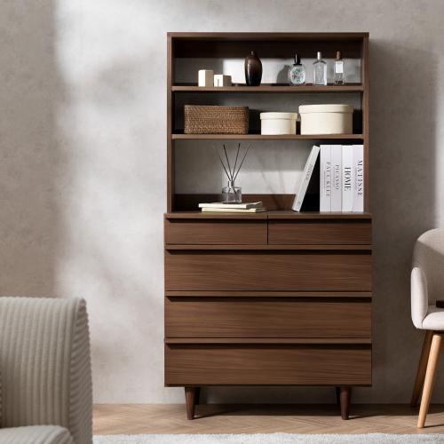 ラック付きデザインチェストARMELLE(アルメル)